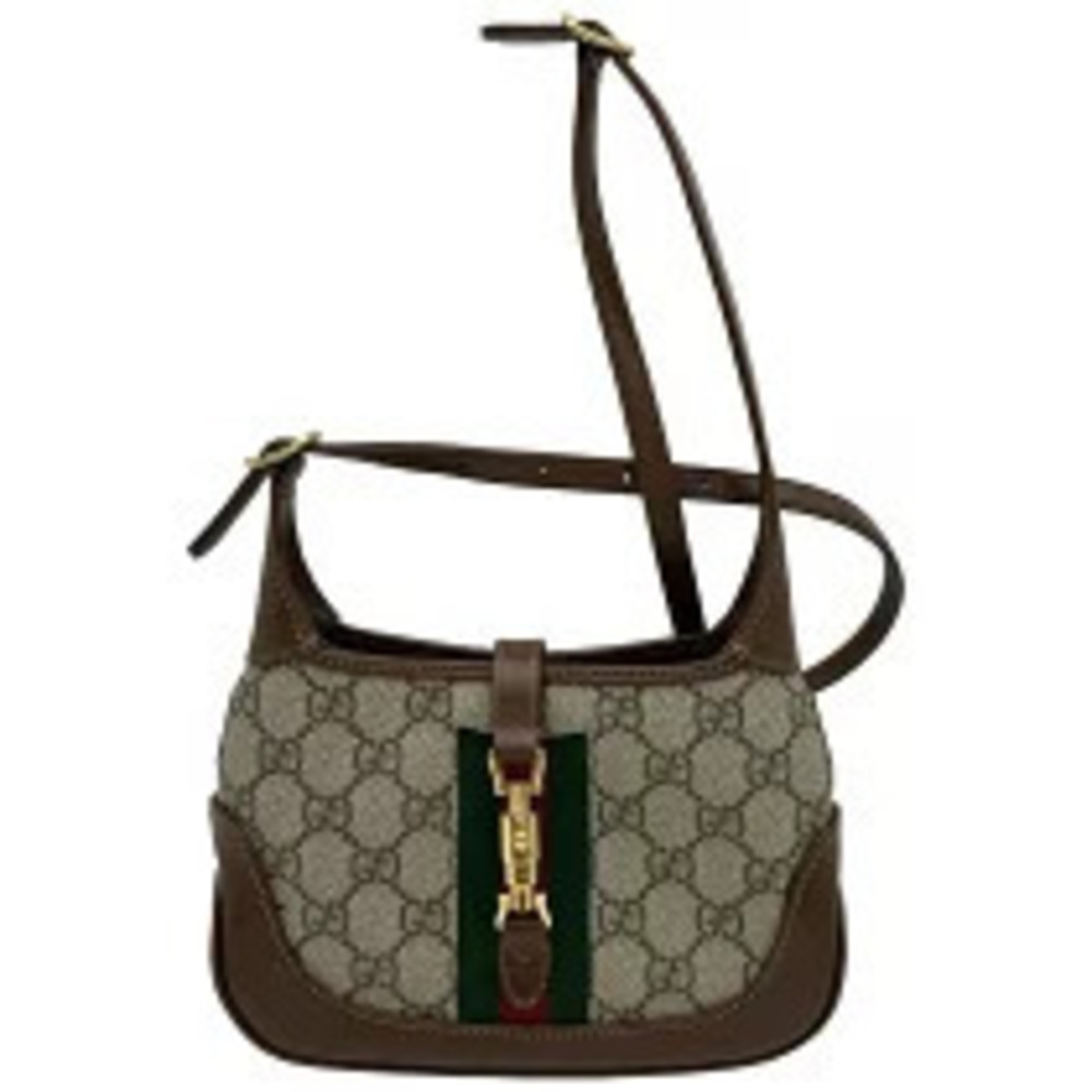 Gucci Jackie Shoulder Bag Brown GG Supreme Canvas